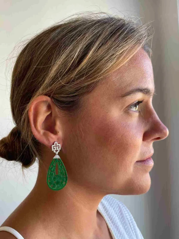 Roman Joyero Pendientes<Pendiente CENTENO desmontable en oro blanco 18 ktes