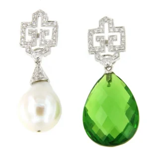 Roman Joyero Pendientes<Pendiente CENTENO desmontable en oro blanco 18 ktes