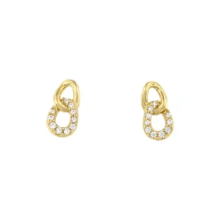 Roman Joyero Pendientes<Pendiente COCO oro amarillo de 18 kilates y cironitas