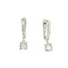 Roman Joyero Pendientes<Pendiente COLMAR argolla oro blanco de 18 ktes con brillante colgando.