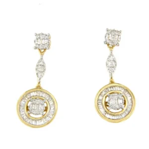 Roman Joyero Pendientes<Pendiente COLOSAL largos con brillantes en oro blanco o amarillo