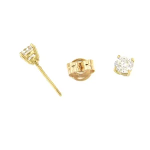 Roman Joyero Pendientes<Pendiente DAX solitarios de brillantes en cuatro garras en oro amarillo de 18 ktes
