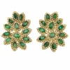 Roman Joyero Pendientes<Pendiente EMERITO esmeraldas y brillantes montadas en oro amarillo 18 ktes