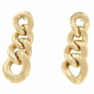 Roman Joyero Pendientes<Pendiente ERDEM largos en oro amarillo de eslabones barbados