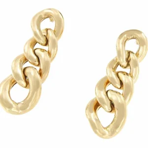 Roman Joyero Pendientes<Pendiente ERDEM largos en oro amarillo de eslabones barbados
