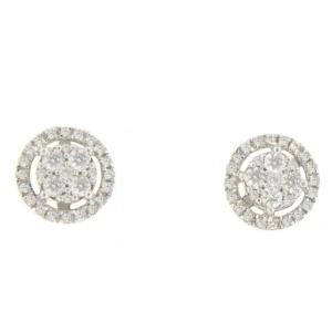 Roman Joyero Pendientes<Pendiente GINES desmontables en oro blanco 18 ktes con brillantes