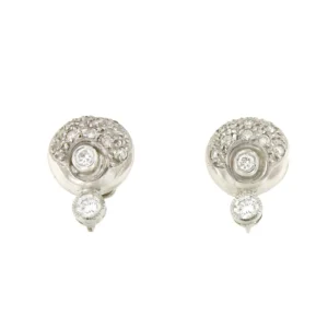 Roman Joyero Pendientes<Pendiente HINOJOS desmontable oro blanco 18 ktes con brillantes