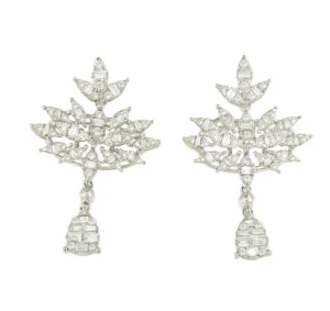 Roman Joyero Pendientes<Pendiente HORTELANO de oro blanco de 18 ktes con diamantes