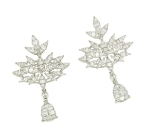 Roman Joyero Pendientes<Pendiente HORTELANO de oro blanco de 18 ktes con diamantes