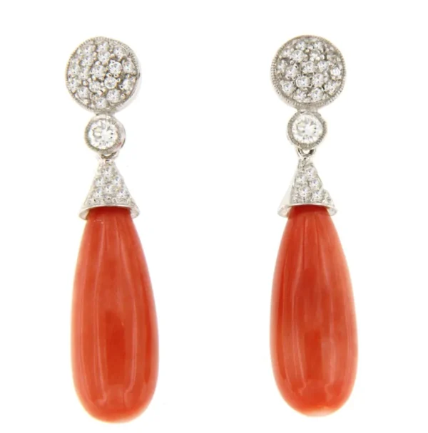 Roman Joyero Pendientes<Pendiente IMPERIAL desmontable en oro blanco 18 ktes con brillantes.