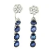 Roman Joyero Pendientes<Pendiente largo de oro blanco, zafiros y diamantes