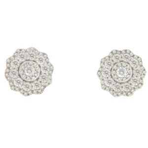 Roman Joyero Pendientes<Pendiente MOGUER desmontables de oro blanco 18 ktes con brillantes