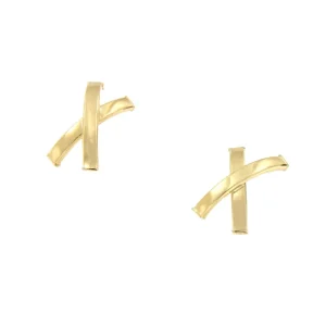 Roman Joyero Pendientes<Pendiente motivo cruceta ZEYNO en oro amarillo de 18 Kilates