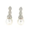 Roman Joyero Pendientes<Pendiente PATO en oro blanco 18 ktes con brillantes y perlas australianas