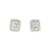 Roman Joyero Pendientes<Pendiente rectangular KUZU en oro blanco de 18 ktes baguettes