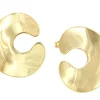 Roman Joyero Pendientes<Pendiente ROSCON en oro amarillo pulido de 18 kilates estilo moderno