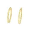 Roman Joyero Pendientes<Pendiente TAURUS argollas o criollas diamantadas en oro amarillo 18 ktes