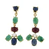 Roman Joyero Pendientes<Pendiente TUTTI FRUTTI Esmeralda, Rubies, Zafiros y brillantes en oro
