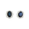 Roman Joyero Pendientes<Pendientes brillantes KORKUT con zafiros en oro blanco 18 ktes