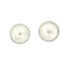 Roman Joyero Pendientes<Pendientes cortos de plata con baño de rodio y perlas