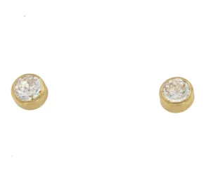 Roman Joyero Pendientes<Pendientes de niña EREN en oro amarillo con circonita