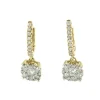 Roman Joyero Pendientes<Pendientes de oro amarillo o blanco de media argolla con diamantes