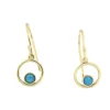Roman Joyero Pendientes<Pendientes de plata con baño de oro y pequeña piedra central