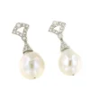 Roman Joyero Pendientes<Pendientes desmontables COQUETO en oro blanco 18 ktes y brillantes