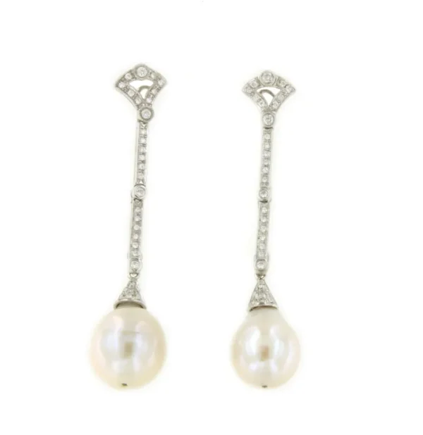Roman Joyero Pendientes<Pendientes desmontables COQUETO en oro blanco 18 ktes y brillantes