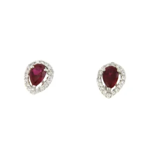 Roman Joyero Pendientes<Pendientes desmontables de oro blanco BERRAK con brillantes y zafiros, esmeralda o rubí