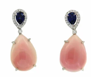 Roman Joyero Pendientes<Pendientes desmontables de oro blanco BERRAK con brillantes y zafiros, esmeralda o rubí