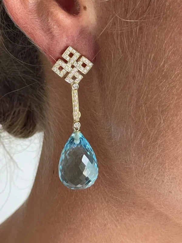 Roman Joyero Pendientes<Pendientes desmontables MAGNO en oro amarillo de 18 ktes y brillantes