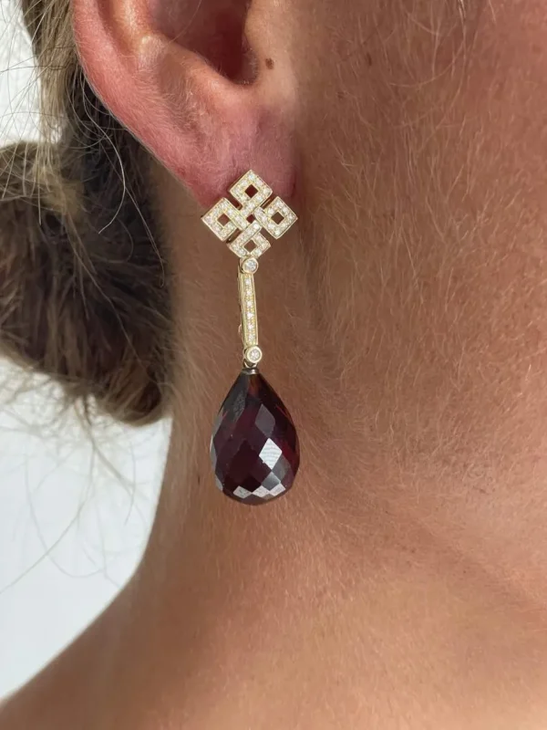 Roman Joyero Pendientes<Pendientes desmontables MAGNO en oro amarillo de 18 ktes y brillantes
