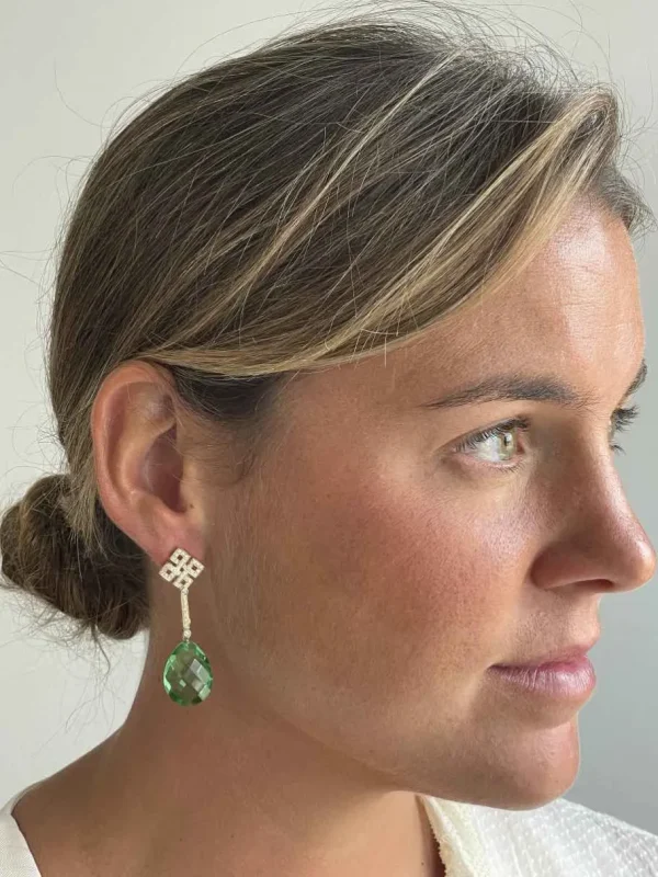 Roman Joyero Pendientes<Pendientes desmontables MAGNO en oro amarillo de 18 ktes y brillantes