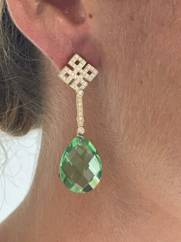 Roman Joyero Pendientes<Pendientes desmontables MAGNO en oro amarillo de 18 ktes y brillantes