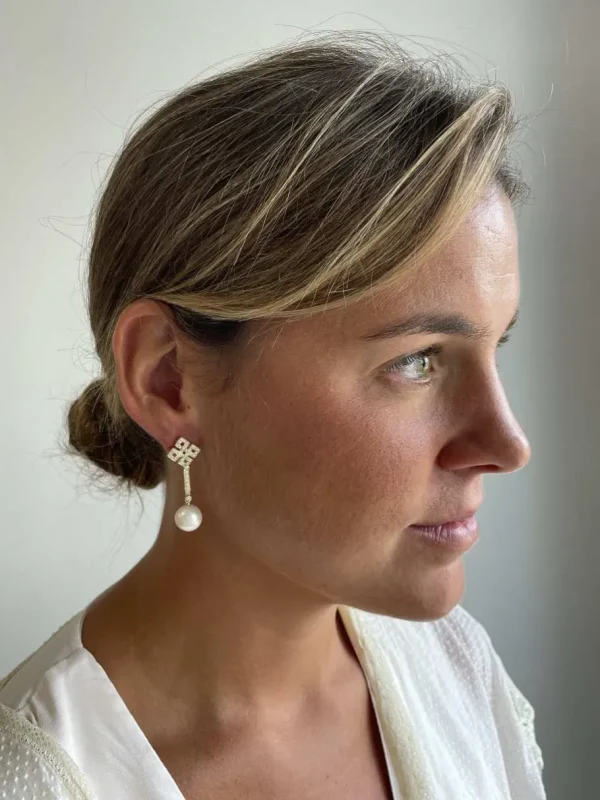 Roman Joyero Pendientes<Pendientes desmontables MAGNO en oro amarillo de 18 ktes y brillantes