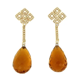 Roman Joyero Pendientes<Pendientes desmontables MAGNO en oro amarillo de 18 ktes y brillantes