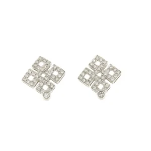 Roman Joyero Pendientes<Pendientes desmontables NOVICIO en oro blanco de 18 ktes y brillantes