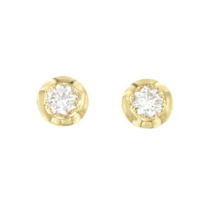 Roman Joyero Pendientes<Pendientes DOURO circonita en boquilla de oro amarillo 18 ktes