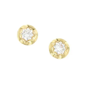 Roman Joyero Pendientes<Pendientes DOURO circonita en boquilla de oro amarillo 18 ktes