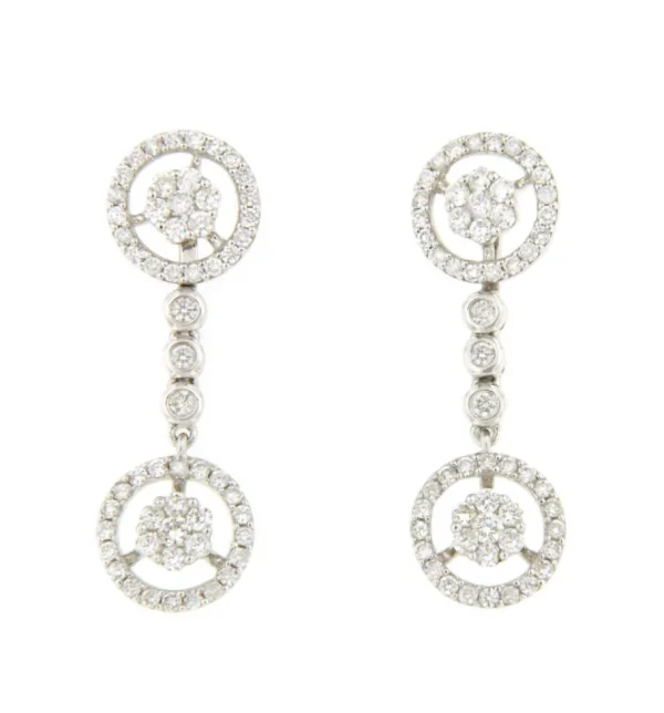 Roman Joyero Pendientes<Pendientes ESTRASBURGO desmontable en oro blanco 18 ktes y brillantes