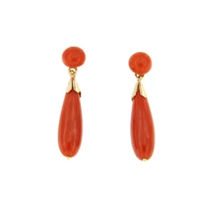 Roman Joyero Pendientes<Pendientes FILIPINAS de oro de 18 kilates y corales