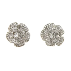 Roman Joyero Pendientes<Pendientes flor BRUSELAS de plata de ley con circonitas