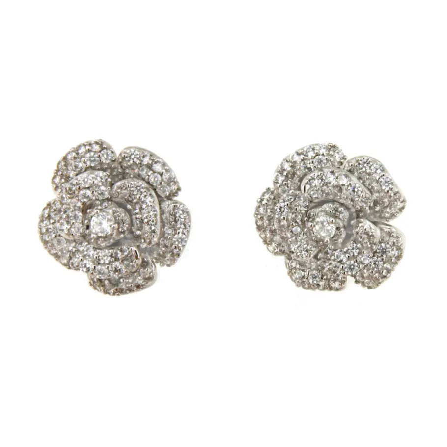 pendientes_flor_bruselas__0.webp Roman Joyero Pendientes<Pendientes flor BRUSELAS de plata de ley con circonitas