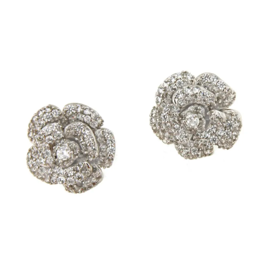 pendientes_flor_bruselas__1.webp Roman Joyero Pendientes<Pendientes flor BRUSELAS de plata de ley con circonitas