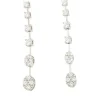 Roman Joyero Pendientes<Pendientes GAP largos en oro blanco de 18 kilates con brillantes