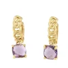 Roman Joyero Pendientes<Pendientes GARDENIA en oro amarillo barbados con amatista