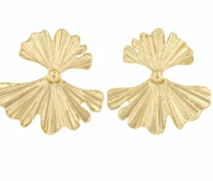 Roman Joyero Pendientes<Pendientes HORTENSIA en oro amarillo de 18 Kilates tamaño grande