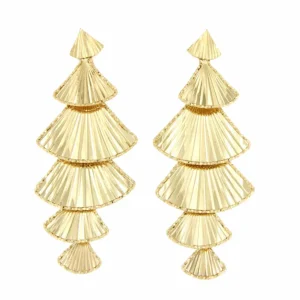 Roman Joyero Pendientes<Pendientes JAZMIN largos en oro amarillo de 18 kilates