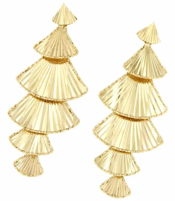 Roman Joyero Pendientes<Pendientes JAZMIN largos en oro amarillo de 18 kilates